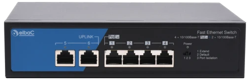 visuel S40412-01-B0 : SWITCH 60W- 4×100Mb/POE+ & 2×100Mb