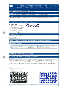 document Déclaration de Performance (DoP) 317905